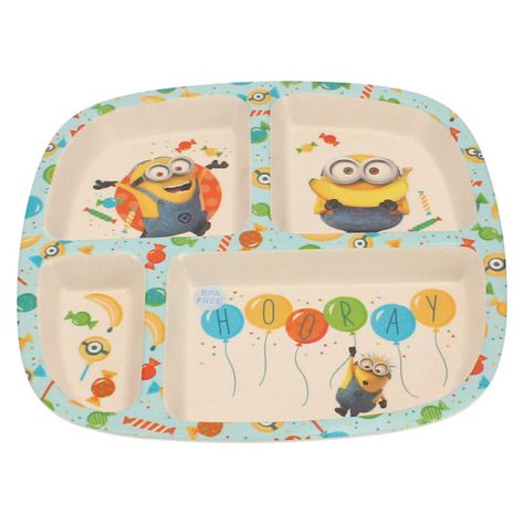 Vaso Infantil + Botella Con Bombilla + Bowl+ Plato Minions-3