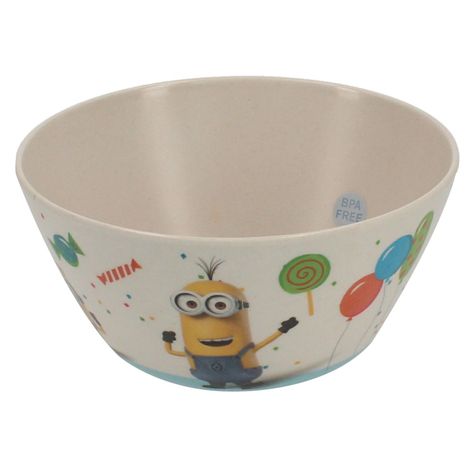 Vaso Infantil + Botella Con Bombilla + Bowl+ Plato Minions-4