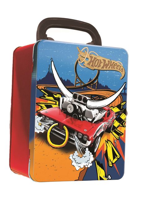 Caja Metalica Porta 18 Autitos Hot Wheels Surtido-1