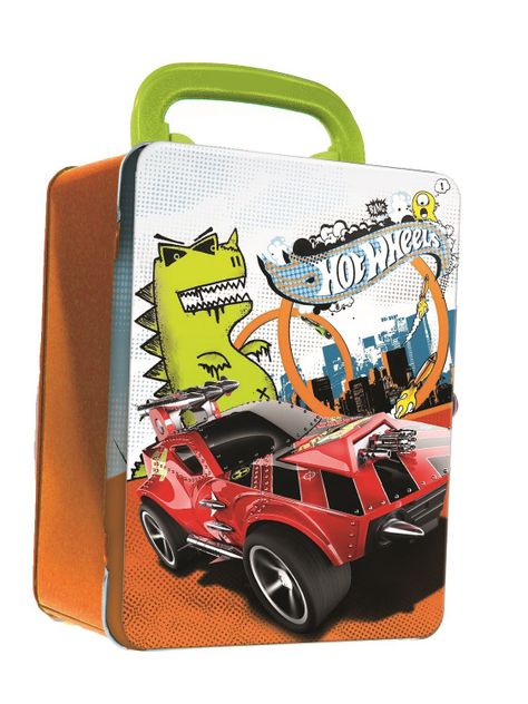 Caja Metalica Porta 18 Autitos Hot Wheels Surtido-2