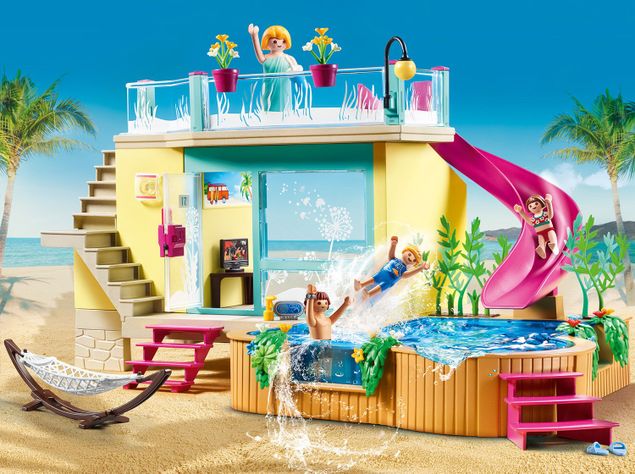 Playmobil Bungalow con piscina 70435-1