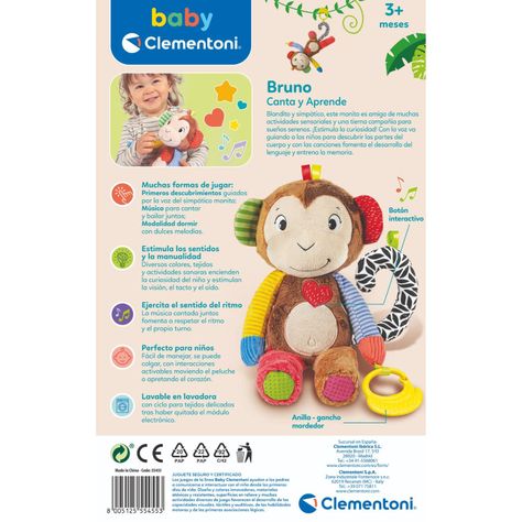 Peluche Interactivo Bruno El Mono de Clementoni-4
