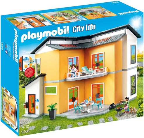 Playmobil Casa Moderna, Con Efectos De Luces Y Sonido 9266-0