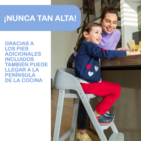 Silla de Comer Alta Crescendo UP de Chicco Turin Grey-6