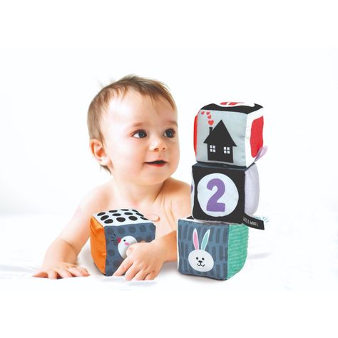 Cubos Suaves Para Apilar Black & White De Clementoni-3