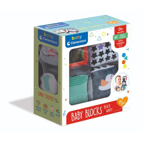 Cubos Suaves Para Apilar Black & White De Clementoni-4
