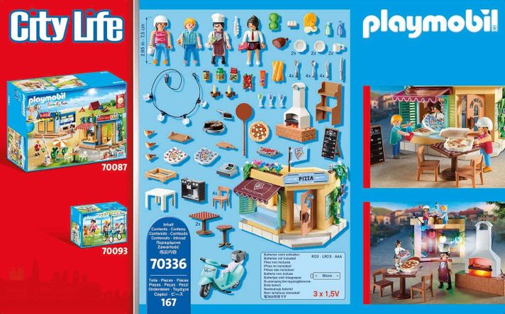 Playmobil Pizzería Con Terraza, Con Efectos De Luz 70336-2
