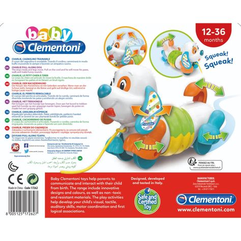 Perrito De Arrastre con Sonidos Charlie de Clementoni-4