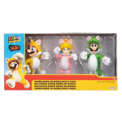 Multipack de Figuras Super Mario 3D World 4"-0