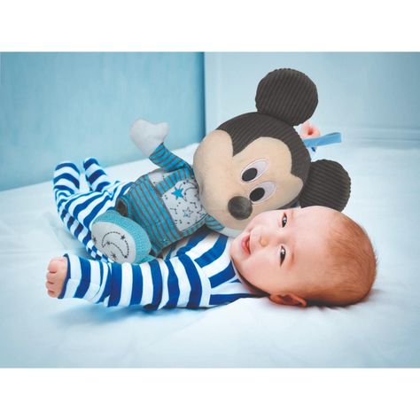 Peluche Con Ruido Blanco, Mickey Me Acompañas De Clementoni-5