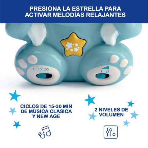 Proyector Osito Arcoíris de Chicco Azul-3