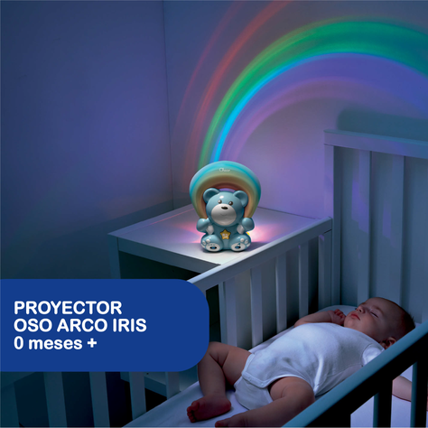 Proyector Osito Arcoíris de Chicco Azul-4