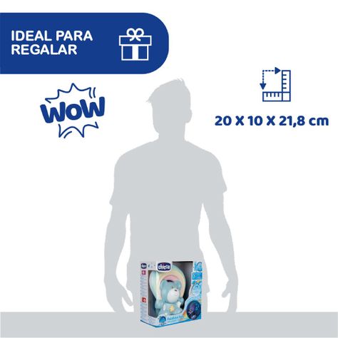 Proyector Osito Arcoíris de Chicco Azul-6