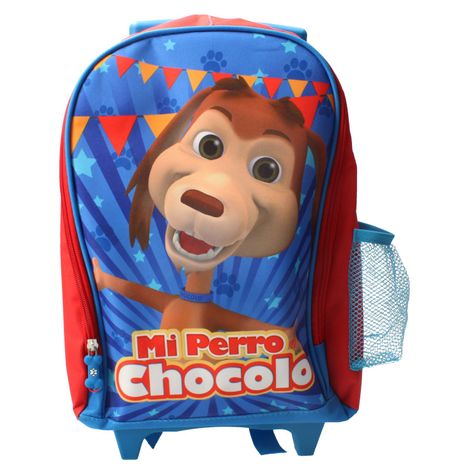Mochila Eco-14 C/Ruedas Perro Chocolo Rojo-0