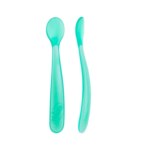 Set de 2 Cucharas de Silicona Extra Sueva Azul Chicco-0