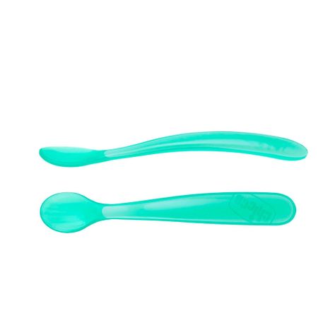 Set de 2 Cucharas de Silicona Extra Sueva Azul Chicco-1