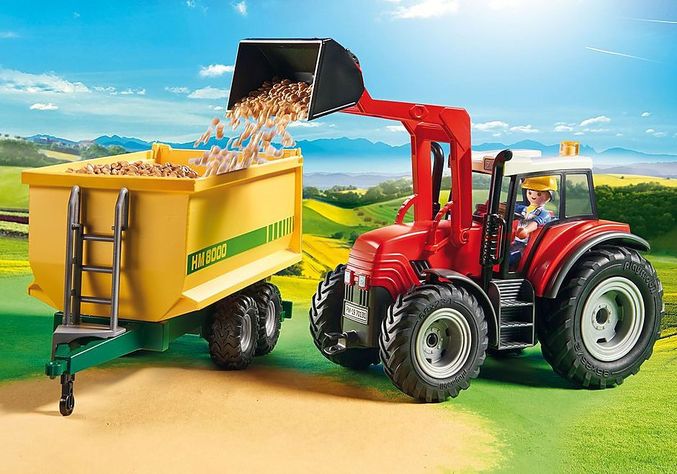 Playmobil Tractor Con Remolque 70131-1