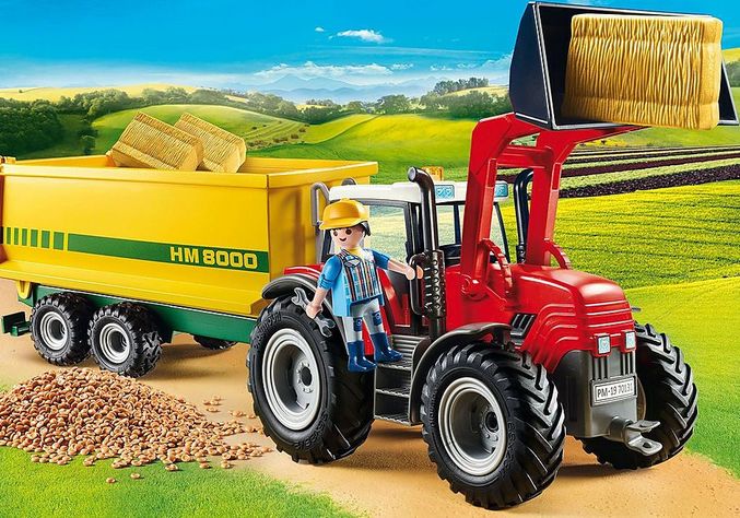 Playmobil Tractor Con Remolque 70131-3
