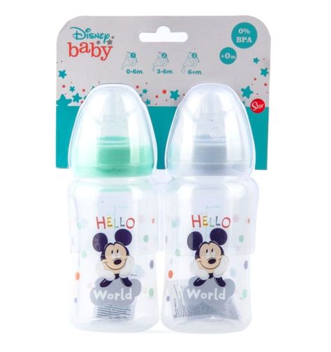 Set de 2 Mamaderas Disney Baby Mickey 240 Ml-1