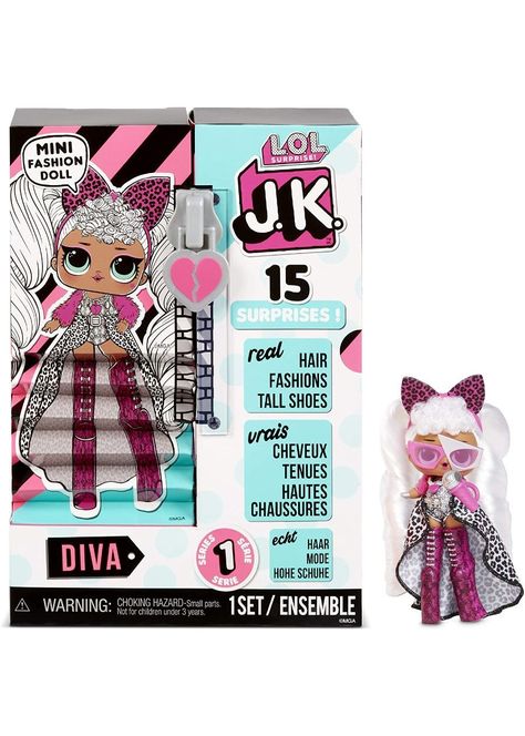 Lol Surprise Jk Mini Muñeca Diva 15 Sorpresas-0