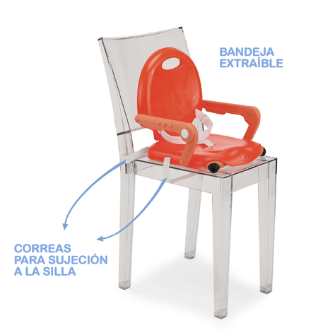 Silla para Comer Tipo Booster Pocket Snack de Chicco Red-2