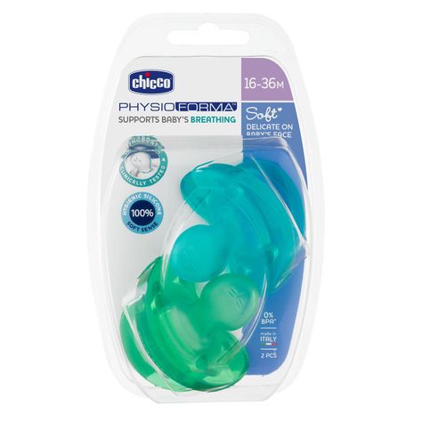 Pack de Chupetes Chicco Physio Soft 16-36m Azul - Verde-1