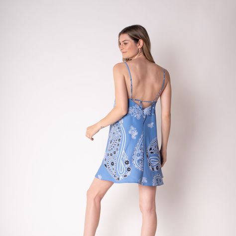 Vestido Paisley Azul-2