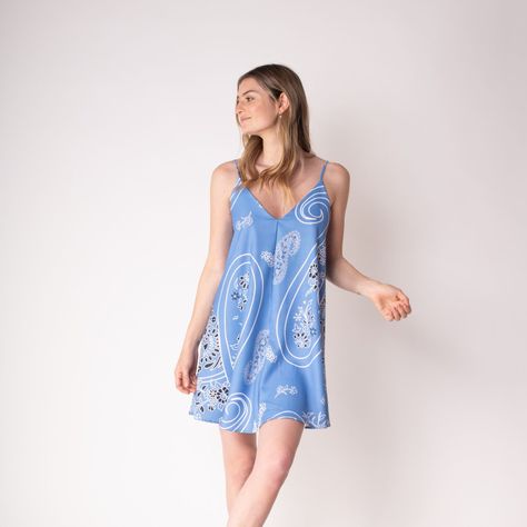 Vestido Paisley Azul-3