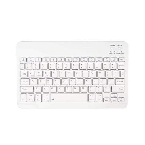 Teclado Inalámbrico Bluetooth Español Para Tablet iPad Notebook / Blanco-0