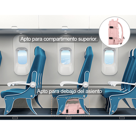 Mochila De Viaje Para Cabina De Avion Multiuso Con Usb-1