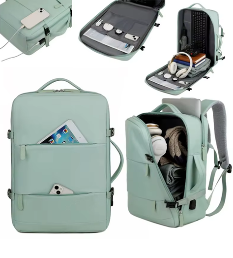 Mochila De Viaje Para Cabina De Avion Multiuso Con Usb-4
