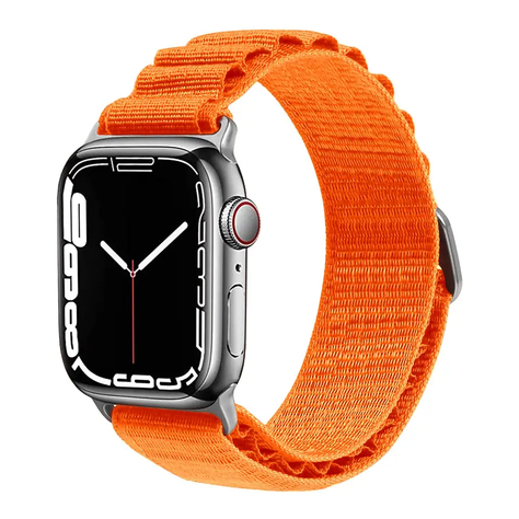 Correa Nylon Alpine Para Apple Watch 42 44 45 49 Ultra Naranja-0