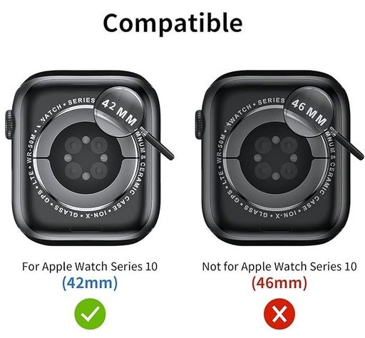 Protector Carcasa Slim Para Apple Watch 42mm Serie 10 Transparente-1