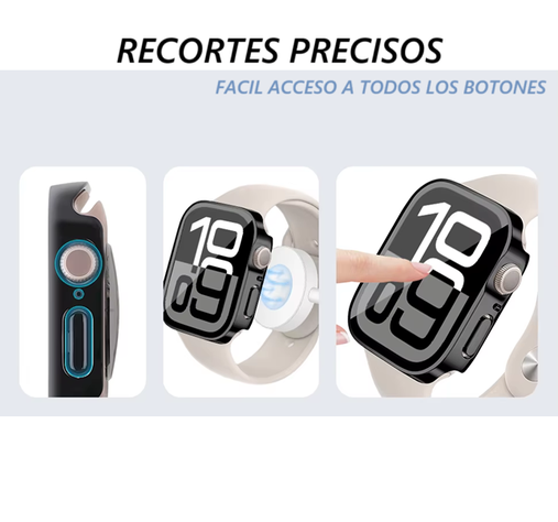 Protector Carcasa Slim Para Apple Watch 42mm Serie 10 Transparente-3