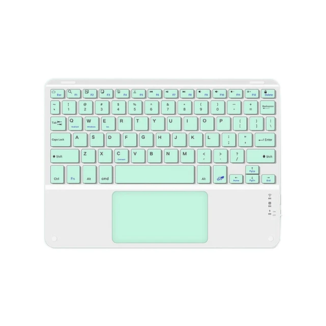 Carcasa Funda con Teclado Touchpad Para iPad 10.2" ( 7-8-9na Generación) / Verde Claro-2