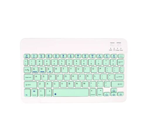 Teclado Inalámbrico Bluetooth Español Para Tablet iPad Notebook / Verde-0