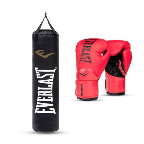 Kit de Boxeo Everlast Saco y Guante Elite 2 Rojo-0