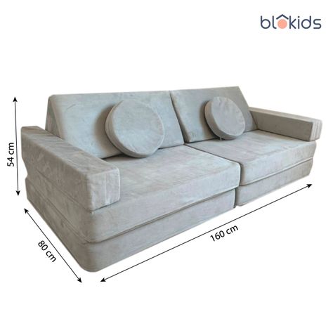 Sillón De Juegos Modular Blokid Para Niños Gris-4