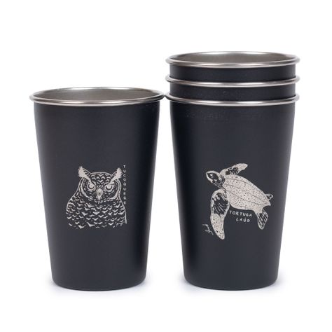 Set 4 Vasos Acero 480 Ml Negro Fauna Chilena Atakama Outdoor-5