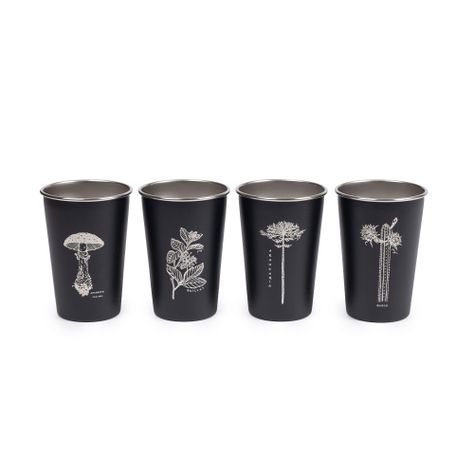 Set 4 Vasos Acero 480 Ml Negro Flora Chilena Atakama Outdoor-0
