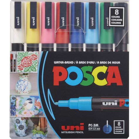 Marcadores Posca 3M Set 8 Colores Basicos-0