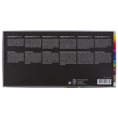 Acrílico Amsterdam Pack 72 Colores 20ml Selección General-3