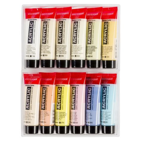 Acrílico Amsterdam Pack 12 Colores 20ml Pasteles-2