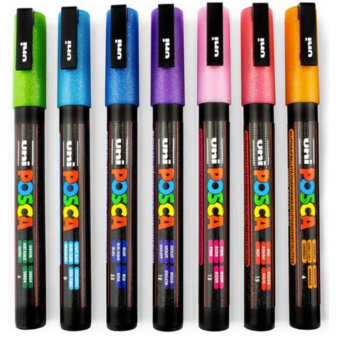 Marcadores Posca 3M Set 8 Colores Glitter-2