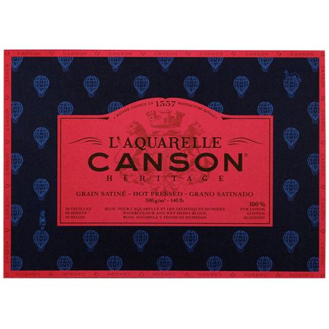 Block Papel Acuarela Heritage 300gr Grano Satinado 26x36cm-0