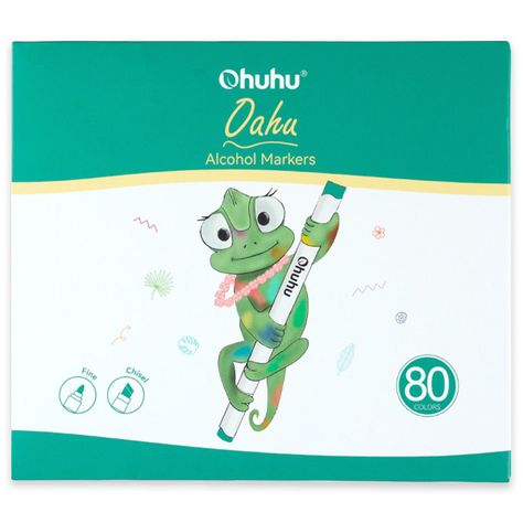 Marcadores al Alcohol Ohuhu Set 80 Colores + 1 Blender-1