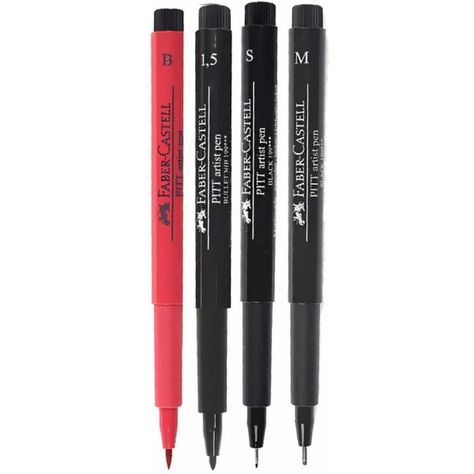 Set 4 Marcadores Pitt Artist Faber Castell Hand Lettering-1