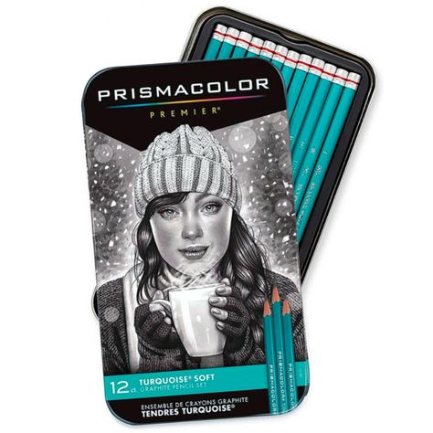 Lápices Grafito Prismacolor Turquoise 12 Dureza Blanda-0