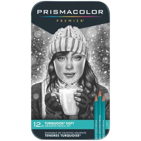Lápices Grafito Prismacolor Turquoise 12 Dureza Blanda-1