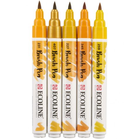 Set 5 Marcadores Acuarela Ecoline Colores Tierra-1